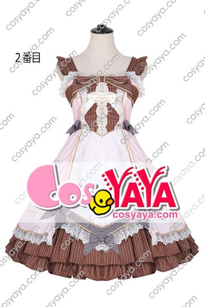 欧米宮廷風 メイド服 四色入り リボン ロリータ ワンピース 安価 送料無料 かわいい