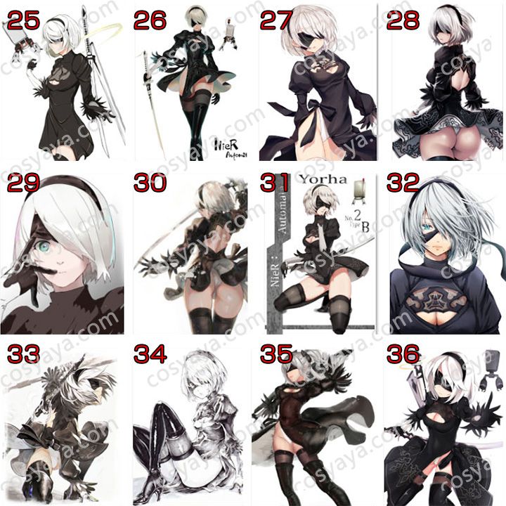 NieR Automata 2B 半袖 図鑑 プリント