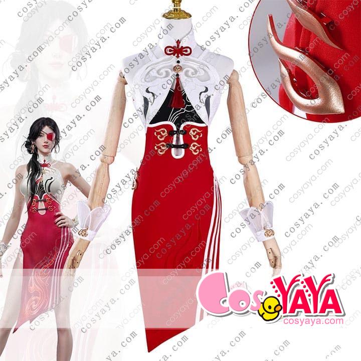 永劫無間 ナラカ ブレードポイント 崔三娘 コスプレ衣装 中華風 戦闘服 アクセサリー