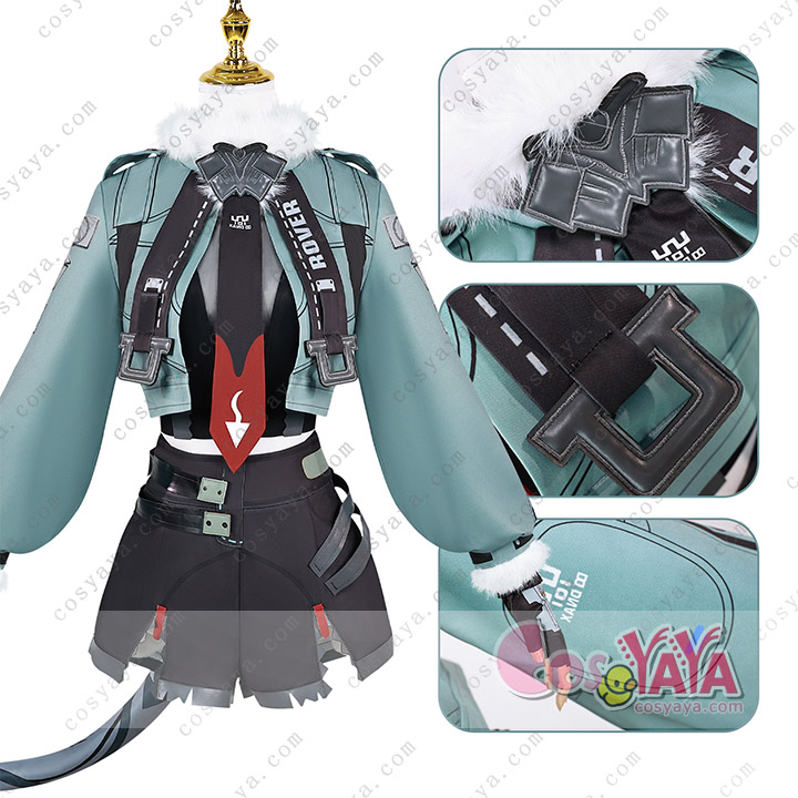 ゼンレスゾーンゼロ ジェーン・ドゥ コスプレ衣装 杜簡 cosplay コスプレ ウィッグ 尻尾付き