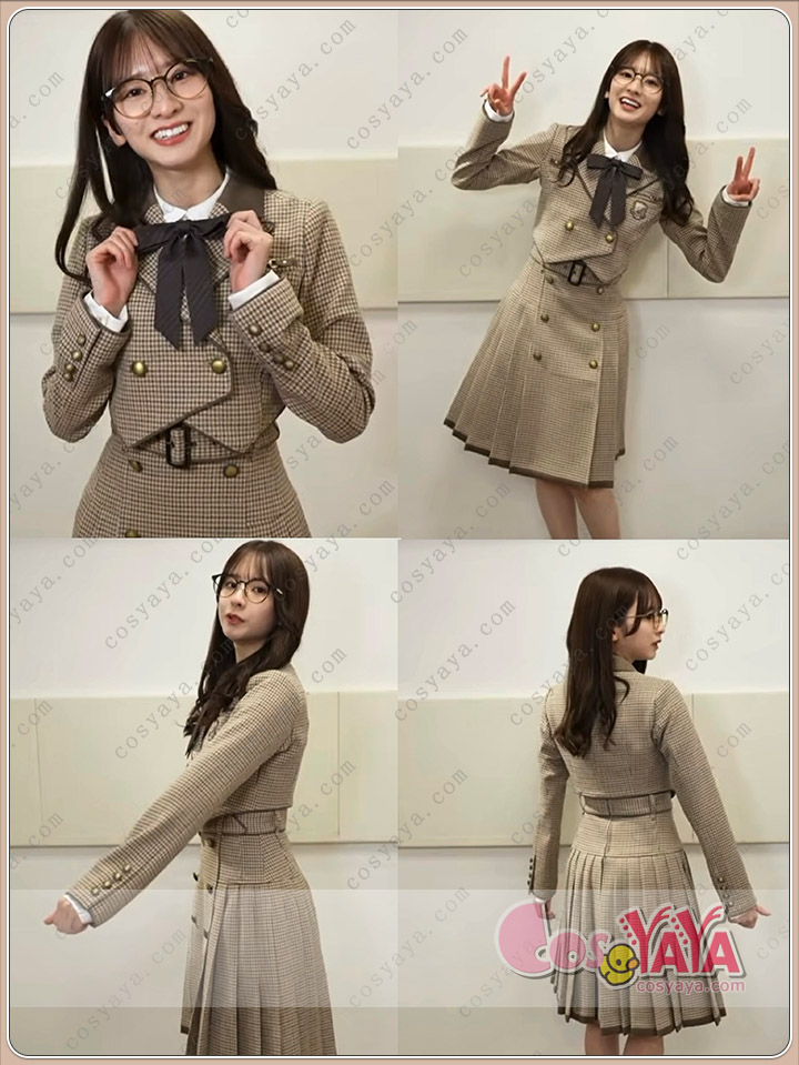 ブリティッシュ風 ワンピース 千鳥チェック