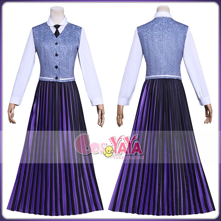 ウェンズデー2 パープル制服 コスプレ衣装