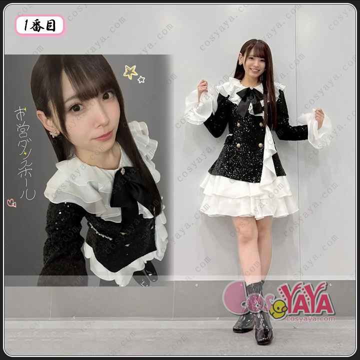 黒 フリルスカート