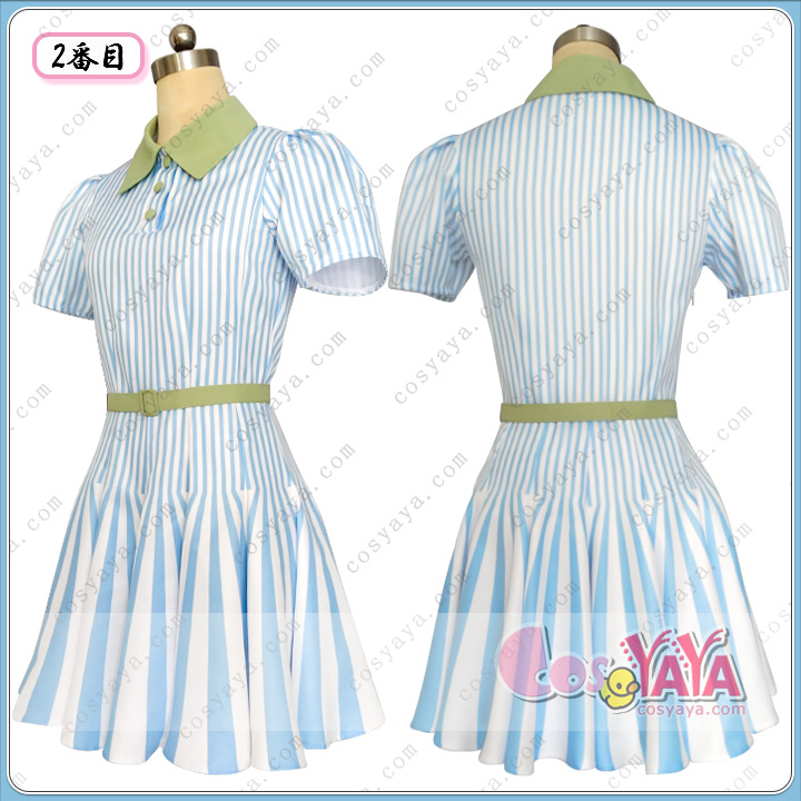 日向坂46 Am I ready ストライプ柄ワンピース