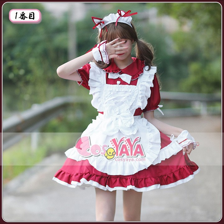 繊細なレース使い ふんわりスカート メイド服