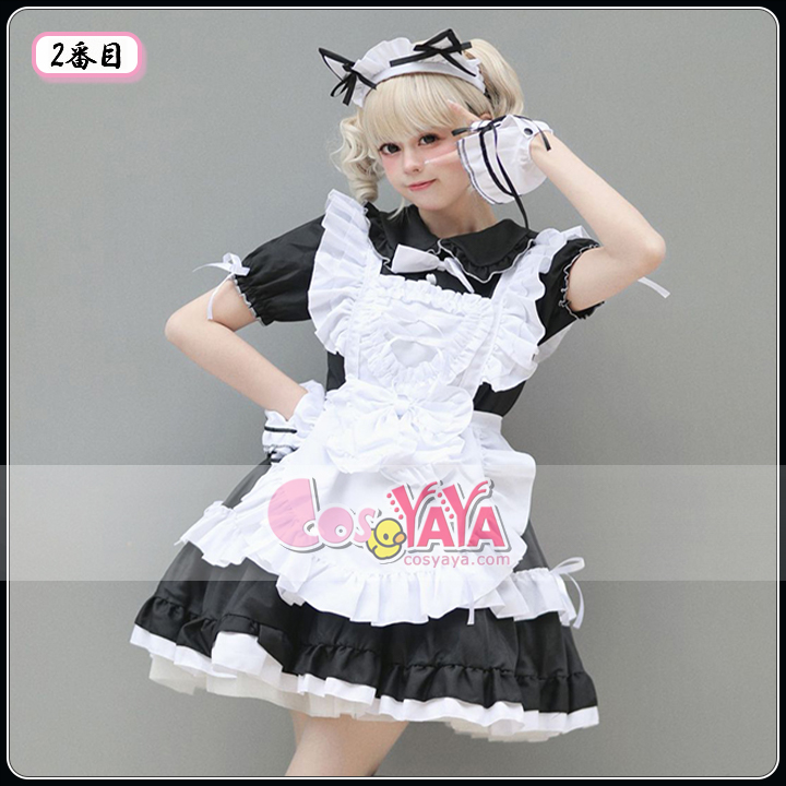 日系 萌え萌えメイド服 秋葉原風 豪華デザイン COSPLAY衣装