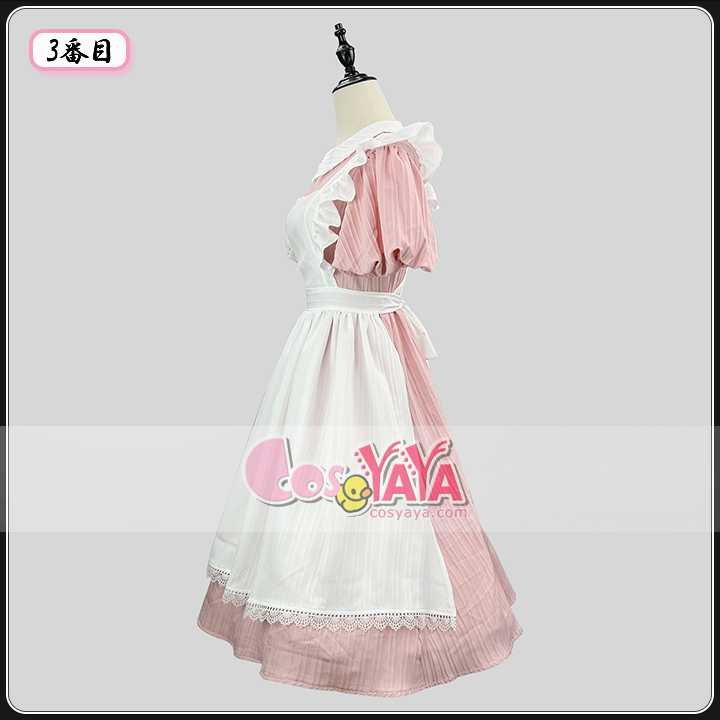 フリル エプロン ワンピース