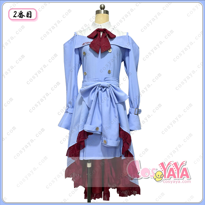 STU48 好きすぎて泣く コスプレ衣装 水色 ワインレッド
