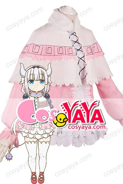 小林さんちのメイドラゴン カンナ 日常私服 カンナカムイ ピンク ケープ セットドレス 新品登場