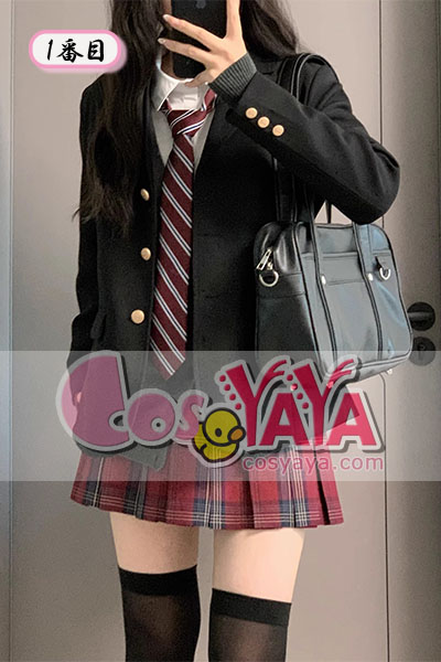 女子高生 制服ブレザー チェックスカート 春秋 入学式 スーツ 卒業式服
