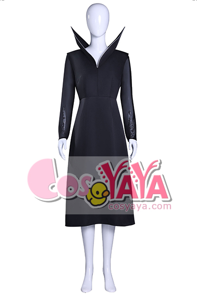 ウェンズデー スタンドカラードレス コスプレ衣装