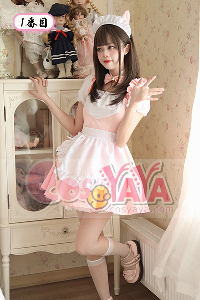 黒白猫耳メイド服